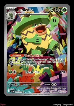 2025 Pokemon TCG Mega Evolution Phantasmal Flames #095 Ludicolo IR - Image 1