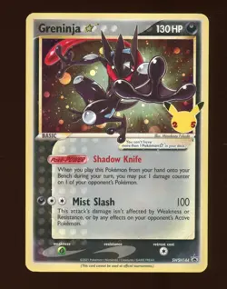 2021 Pokemon SWSH BSP Celebrations ETB #SWSH144 Greninja Gold Star - Image 1