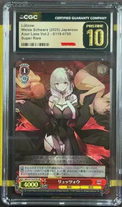 2025 Azur Lane Vol. 2 Lutzow CGC Pristine Black 10 Japanese #S119-079S Super - Image 1