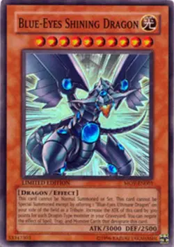 Yugioh! LP Blue-Eyes Shining Dragon - MOV-EN001 - Super Rare - Limited Edition L - Image 1