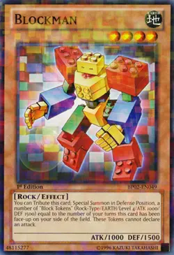Yugioh! LP Blockman - BP02-EN049 - Mosaic Rare - 1st Edition Lightly Played, Eng - Image 1