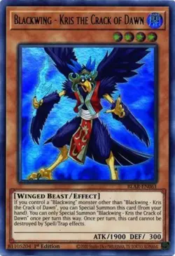 Yugioh! LP Blackwing - Kris the Crack of Dawn - BLAR-EN061 - Ultra Rare - 1st Ed - Image 1