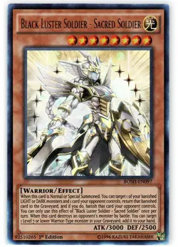 Yugioh! LP Black Luster Soldier - Sacred Soldier - BOSH-EN097 - Ultra Rare - 1st - Image 1