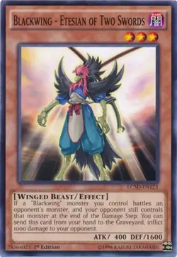 Yugioh! LP Blackwing - Etesian of Two Swords - LC5D-EN123 - Common - 1st Edition - Image 1