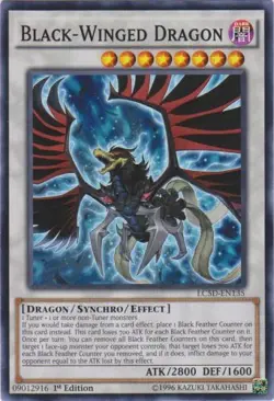 Yugioh! LP Black-Winged Dragon - LC5D-EN135 - Common - 1st Edition Lightly Playe - Image 1