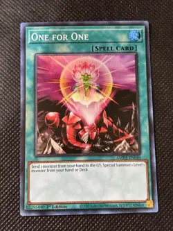 YuGiOh! - One for One AMDE-EN040 Super Rare 1st Edition Near Mint - Image 1