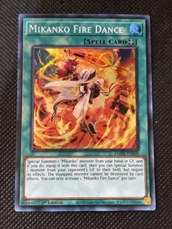 YuGiOh! - Mikanko Fire Dance AMDE-EN030 Super Rare 1st Edition Near Mint - Image 1