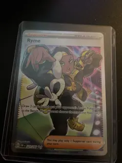 Pokemon TCG Ryme Obsidian Flames Trainer Full Art Card 221/197 NM Condition - Image 1