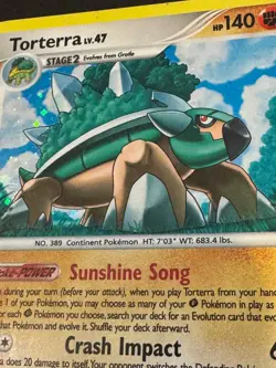 Torterra 11/100 Holo Rare Stormfront Pokemon TCG Card 2008 - Image 2