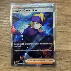 Pokemon Card Morty's Conviction 201/162 Ultra Rare Holo Temporal Forces MINT - Image 1