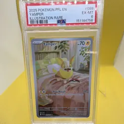 Pokemon PFL EN Yamper Illustration Rare & Mega Charizard X ex PSA Graded Lot - Image 2