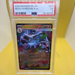 Pokemon PFL EN Yamper Illustration Rare & Mega Charizard X ex PSA Graded Lot - Image 3