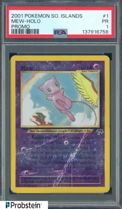 2001 Pokemon Southern Islands #1 Mew Holo Promo PSA 1 - Image 1
