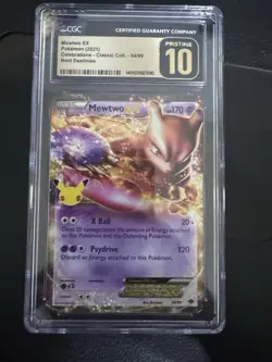 Mewtwo EX 54/99 Celebrations Classic Collection Holo Card CGC Pristine 10 - Image 1