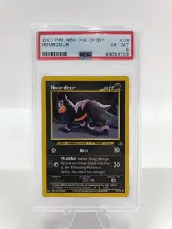 2001 Pokemon P.M. neo discovery houndour PSA 6 - #39/75 - Image 1