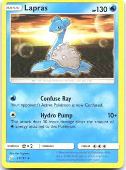 Lapras 31/181 Rare Team Up Pokemon Near Mint - Image 1
