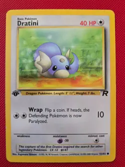 Pokemon 1st Edition Team Rocket (2000) - Dratini 53/82 - Common - LP - Image 1