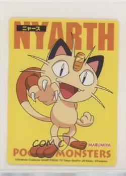 Meowth Marumiya Pokemon Advanced Generation Food Issue Sticker Card 2002 - Image 1
