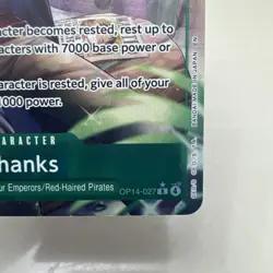 Shanks (Alternate Art) OP14-027 The Azure Sea's Seven Foil MINT One Piece TCG - Image 4