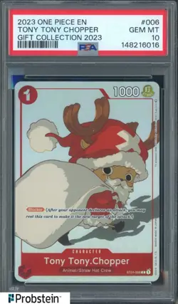 2023 One Piece EN Gift Collection 2023 #006 Tony Tony Chopper PSA 10 GEM MINT - Image 1