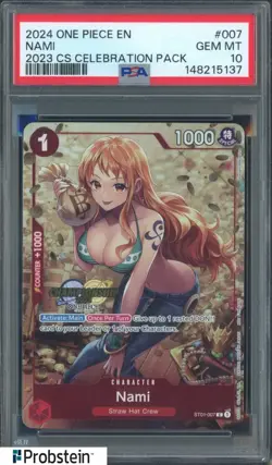 2024 One Piece EN 2023 CS Celebration Pack #007 Nami PSA 10 GEM MINT - Image 1