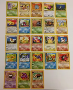 50 Vintage Pokemon Card Lot Light Play Condition Common & Uncommon Free Shipping - Image 1