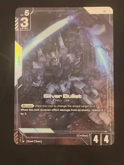 Gundam Card Game: Phantom Aria Silver Bullet GD04-068 R+ Alternate Art NM - Image 1