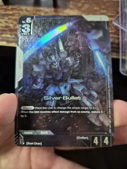 Gundam Card Game Phantom Aria Silver Bullet GD04-068 Rare R+ MINT - Image 3