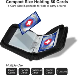 Small 1 Pocket Trading Card Binder, 80 Pockets Mini Card Album Book with 40 R. - Image 5