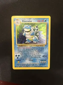 Pokemon TCG Base Set Blastoise Holo Rare Card 2/102 Vintage WOTC LP - Image 1