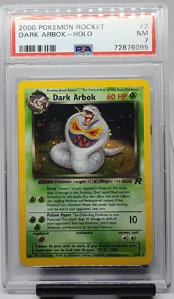 Dark Arbok 2/82 Team Rocket Holo Pokemon Card PSA 7 NM - Image 1