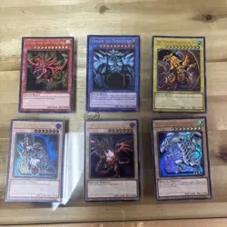 Yu-Gi-Oh! TCG Set of Egyptian God Cards (Obelisk, Ra, Slifer) Legendary... - Image 1