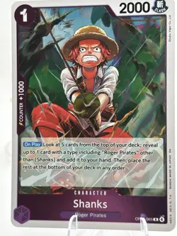 Bandai One Piece Card Game OP13 Shanks OP13-065 Foil x4 play set - Image 2
