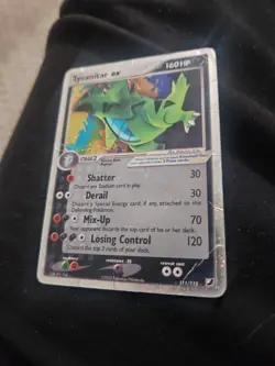 Tyranitar EX Holo Ultra Rare Card Unseen Forces 111/115 HP Damaged - Image 2