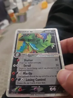 Tyranitar EX Holo Ultra Rare Card Unseen Forces 111/115 HP Damaged - Image 3