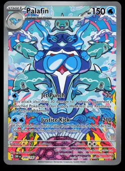Palafin 200/197 Obsidian Flames Illustration Rare Holo Pokemon Card - Image 1
