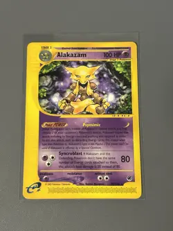 Pokemon Alakazam TCG Expedition Card 33/165 Regular Rare NM E Reader - Image 1