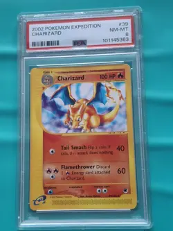 Pokemon Charizard Expedition Non-Holo Rare 39/166 PSA 8 NM-MT Card - Image 1