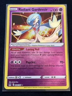 Radiant Gardevoir 069/196 - Lost Origin - Ultra Rare Holo Pokemon Card Near Mint - Image 1