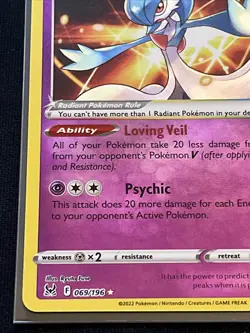 Radiant Gardevoir 069/196 - Lost Origin - Ultra Rare Holo Pokemon Card Near Mint - Image 4