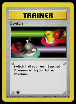 Pokemon Card - Switch Base Set Shadowless 95/102 1st Edition Common - Image 1