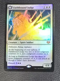 MtG VOW Faithbound Judge Sinner's Judgement #12 FOIL Magic NM Card - Image 1