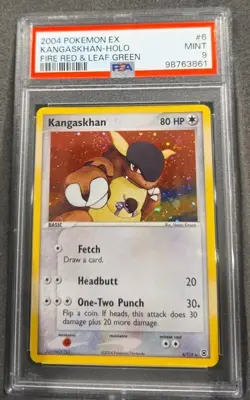 POKEMON CARD KANGASKHAN HOLO SWIRL 6 EX FIRE RED LEAF GREEN #6 GRADED PSA 9 MINT - Image 1