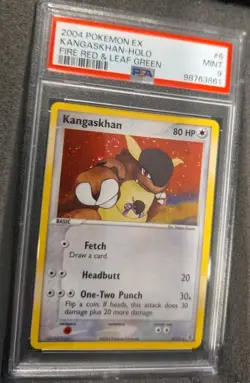 POKEMON CARD KANGASKHAN HOLO SWIRL 6 EX FIRE RED LEAF GREEN #6 GRADED PSA 9 MINT - Image 2