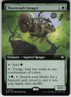 MTG TCG Thornvault Forager (Extended Art) R Bloomburrow 364 - Image 1
