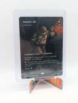 MTG - Donnie's Bo - Shadowspear - FOIL Borderless Mythic #17 - TMNT: SM - NM - Image 1