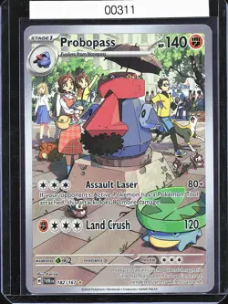 Pokemon TCG Probopass 182/167 Twilight Masquerade IR B-0004 - Image 1