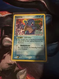 Pokemon Squirtle Stamped Crystal Guardians 64/100 Reverse Holo - Image 3