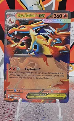 Pokemon Mega Charizard Y ex 030 Mega Evolution Holo Black Star Promo Near Mint - Image 1
