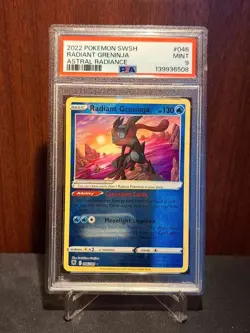 PSA 9 Radiant Greninja Pokemon SWSH Astral Radiance Holo 046/189 - Image 1